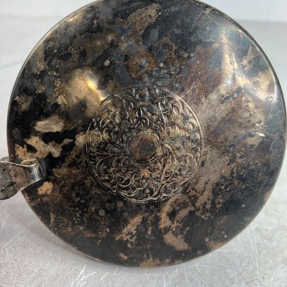 Vtg Italy Silent Butler Crumb Catcher Ash Tray Wood Handle El De Uberti - Picture 4 of 9